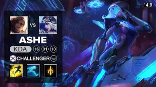 Ashe vs Samira ADC - KR Challenger - Patch 14.9 Season 14