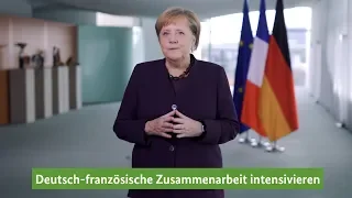 Kanzlerin Merkel vor dem deutsch-französischen Ministerrat