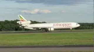 Ethiopian Cargo MD-11F Landing at Luxembourg