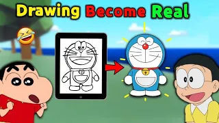 Shinchan's Drawing Become Real 😱 || 😂 Funny Game GTA 5