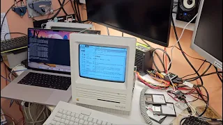 Macintosh 87 года через WiFi в Internet!