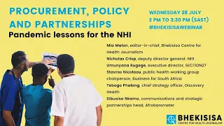 Procurement, policy and partnerships: Pandemic lessons for the NHI