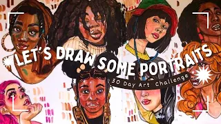 ･ﾟ✧ ･Let's Draw some Portraits: 30 DAY ART CHALLENGE ･ﾟ✧ ･ﾟ