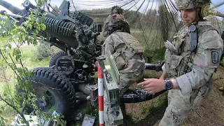live fire exercise with M119A3 howitzers during Adriatic Strike 2023
