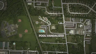 Powell pool vandalized, swastika painted on park trail