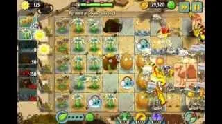 Plants vs. Zombies 2 it's about time Pyramid of Doom Level 21 ios iphone gameplay