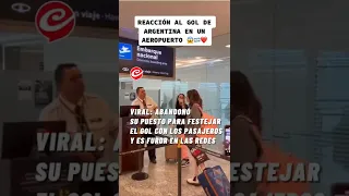 Un empleado de Ezeiza dejó su puesto para celebrar el gol de #Argentina #shorts