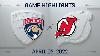 NHL Highlights | Panthers vs. Devils - Apr. 2, 2022