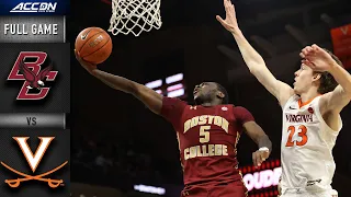 Boston College vs. Virginia Full Game | 2019-20 ACC Men's Basketball