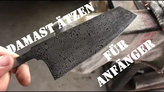 Damaststahl ätzen für Anfänger / Damascus for beginners