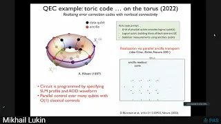 17. Mikhail Lukin "Exploring Quantum Error Correction Frontier Using Programmable Atom Arrays"