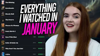 WHAT I WATCHED IN JANUARY | Letterboxd Wrap up | TV & MOVIES | Spookyastronauts