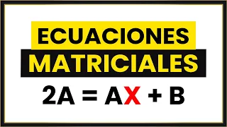 RESOLVER Ecuaciones MATRICIALES [2º Bachillerato]