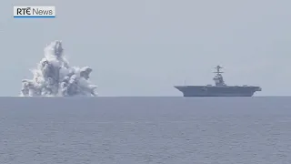 US Navy explodes huge bomb in aircraft carrier test