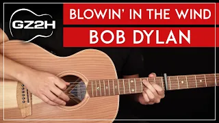 Blowin' In The Wind Guitar Tutorial Bob Dylan Guitar Lesson |Easy Chords + Strumming|