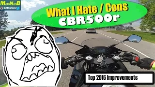 Why I HATE My Honda CBR500r | Top 2016 Improvements (Review)