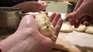 Russian pirozhki with mushrooms