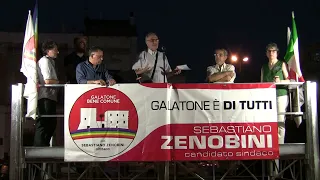 Comizio della lista Galatone Bene Comune - Sebastiano Zenobini Sindaco - 5 giugno 2022