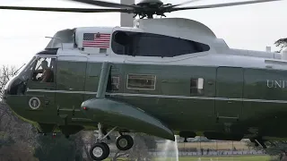 Marine One returns Biden from Delaware on February 27, 2023.