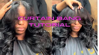 How to do curtain bangs and closure sew in. Full layer tutorial