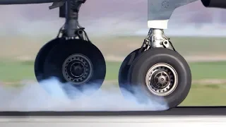 Почему покрышки НЕ взрываются при посадке самолета?