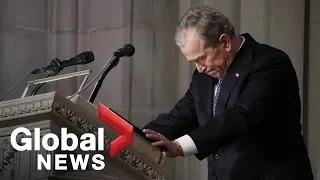 Bush funeral: George W. Bush tearfully calls his father 'the best you could have'