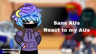 Sans AUs react to my AUs ||Stxrry||Gacha||Not canon-||Heavily inspired by @Try_Smiling||unfinished||