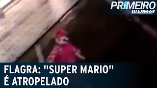 Personagem “Super Mario”, de carreta musical, é atropelado | Primeiro Impacto (17/03/23)
