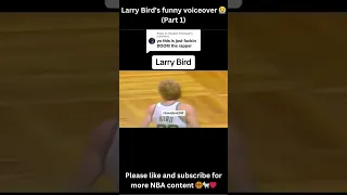 Larry Bird funny voiceover 😭 #nba #basketball #celtics #trashtalk  #larrybird  (Part 1) 💯🏀 #shorts