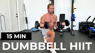 15 Min Dumbbell HIIT Workout | Burn Fat + Build Muscle