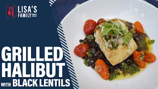 How to make Delicious Halibut with Black Lentils