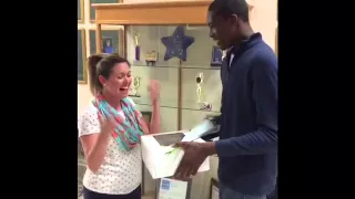 Student surprises his 1st grade teacher for her 10th year of teaching