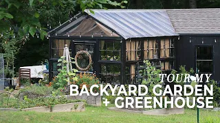 Backyard Garden Tour (DIY Greenhouse, Potting Shed, and Raised Beds)