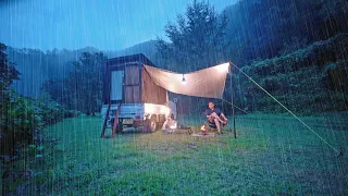 Heavy Rain Forest, Eat Pad Thai at Car Camp | Truck Camper | 120