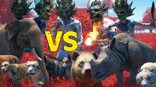 Far Cry 4 - Shangri La VS Wild Animals - AI Fight