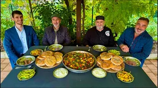 A Huge Turkish Kebab Platter 🥘 The Best Dinner with Friends🍴 Village Cooking Life