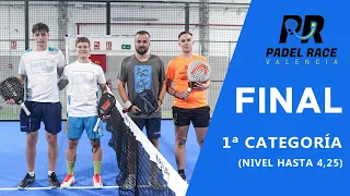 Final XII Torneo Valencia Padel Race 1ª Categoría (hasta 4,25) - 01/10/2023