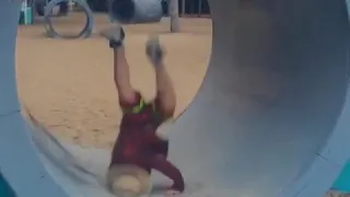 Skateboarder Falls on Head While Trying to do Full Loop - 1000359