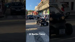 Twizy One Seater Elecric Cars are Everywhere! St Barths, Caribbean. #shorts
