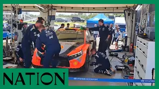 WRC Rally: Mechanics repair Thierry Neuville's car in minutes after right rear wheel damage