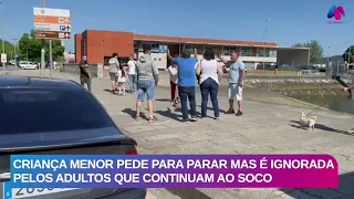 Cenas de pugilato no centro de Viana