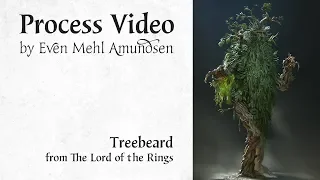 Digital Painting Process: Treebeard | Lord of the Rings Fan Art