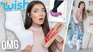 TRYING VERY WEIRD SHOES FROM WISH... WHAT ARE THOSE!?