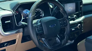 Installing a Custom Hellgato Steering Wheel On My 2023 F150 XLT.