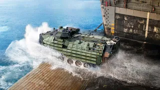 Extreme Technique US is Using to Launch 30-tons Armored into Deep Water