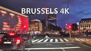 Brussels 4K - Driving Downtown - Europe's Washington DC