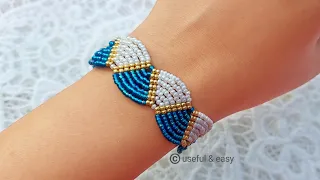 Ocean Waves//How To Make A Bracelet//Beads Jewelry Making// Useful & Easy