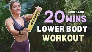 20 Min LOWER BODY workout (Mini Band) // NO REPEAT // No Jumping