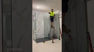 Frameless Shower Screen Showroom Display Installation