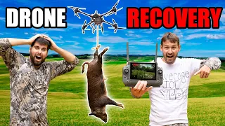 GIANT Drone PICKS UP PIG | Wild Boar SPOT & STALK *PIGS DO FLY*